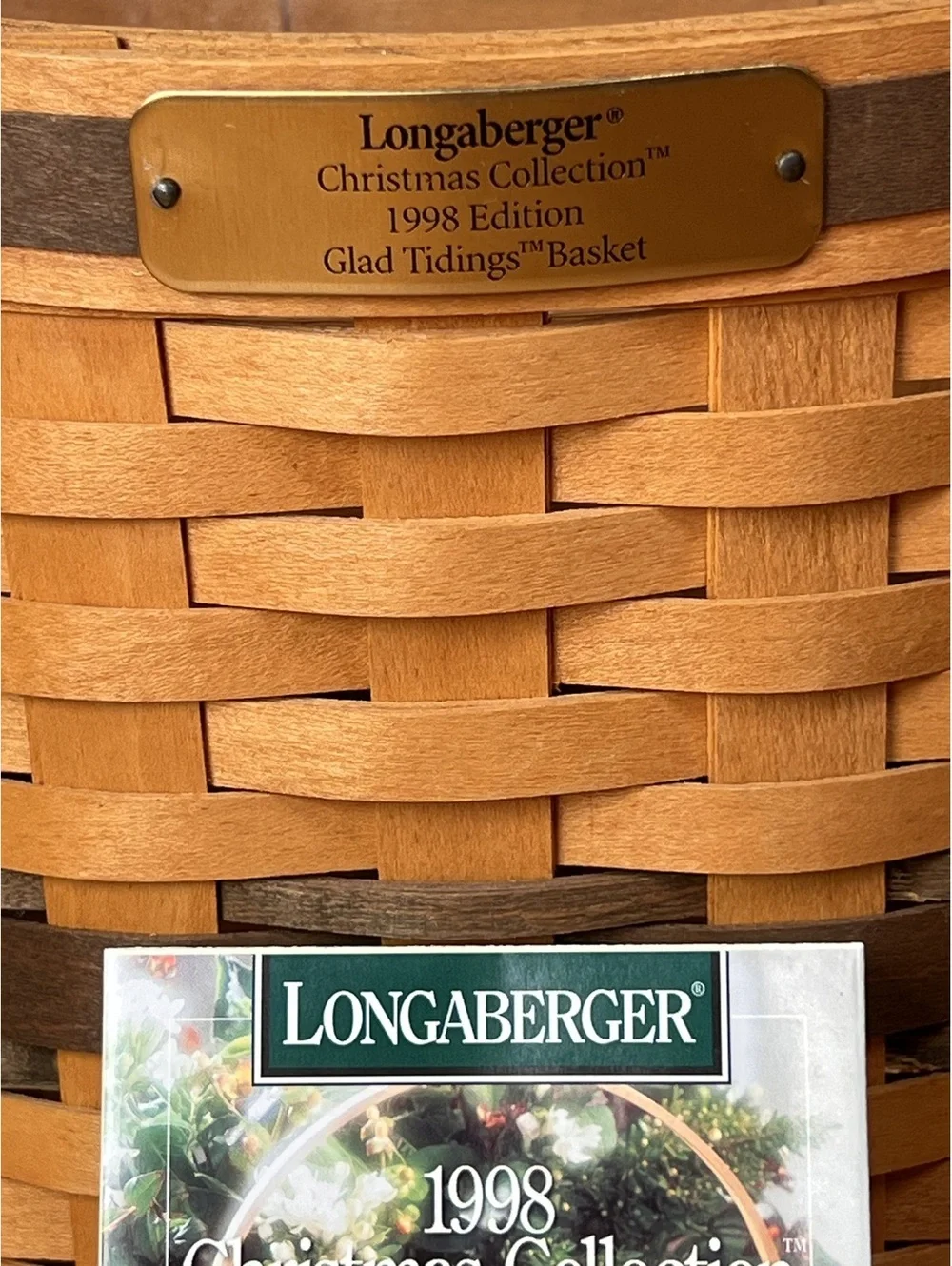 Longaberger 1998 Christmas Collection Glad Tidings Basket